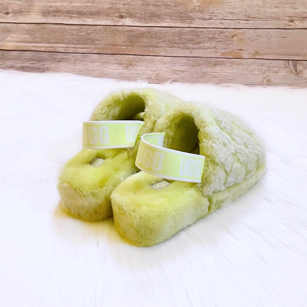 UGG Women’s Fluff Yeah Slide Poppy In Pollen - Picture 2 of 8